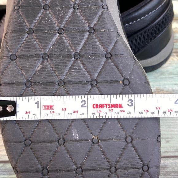 Clarks Womens Black Leather Hook & Loop Mary Jane Shoe Size 6.5M Round Toe Flats - Picture 8 of 10